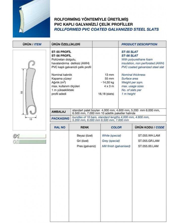 ST 55 PROFİL 